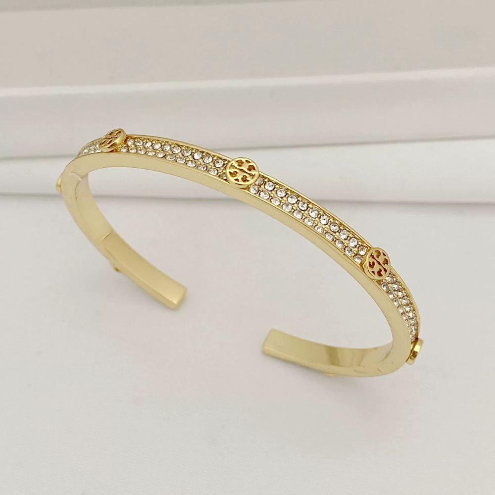 Tory Burch Full Diamond Letter Metal Bracelet